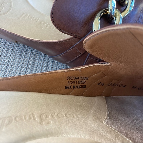 Paul Green Cynthia Super Soft Leather Mules Shoes Size 7 - Picture 3 of 6